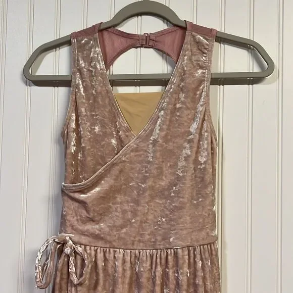 Weissman Pink Velvet Dance Costume Dress Recital Performance Dress Adult S - Picture 3 of 9